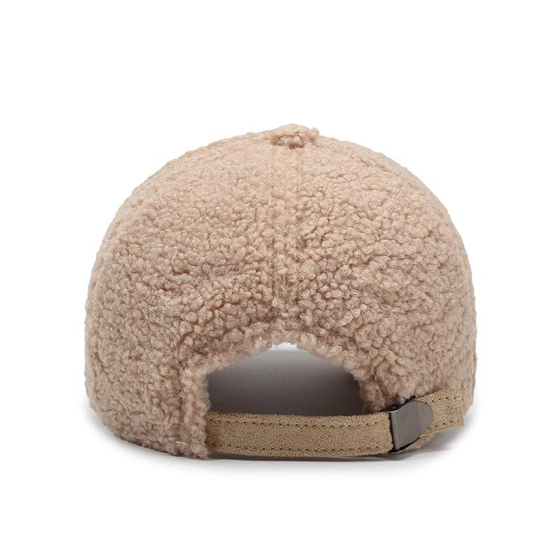Зимняя мужская женская бейсболка с вышитыми буквами, теплая кепка из овечьей шерсти