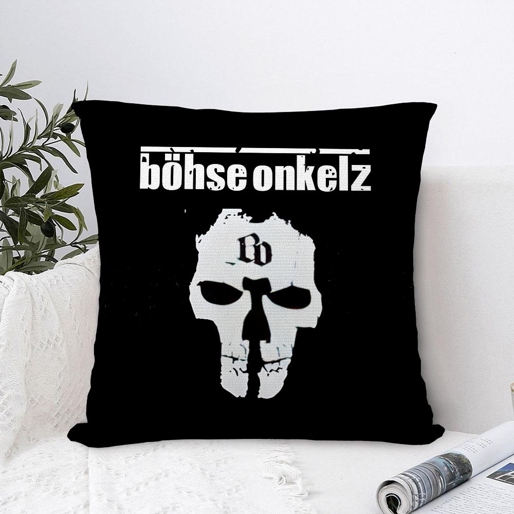 B-Bohse O-Onkelz Rock Наволочка Декоративная для Дивана Домашняя Двусторонняя Печать Короткий Плюш Чехол для Подушки Чехол для Подушки-Броска Подарки