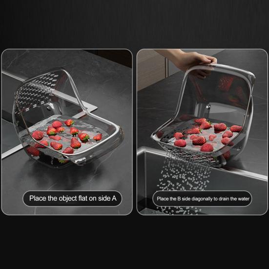 Сливной дуршлаг Портативный дуршлаг для фруктов Большой вместимости Пищевой Без BPA Сливной дуршлаг для раковины Сито Миска для мытья овощей
