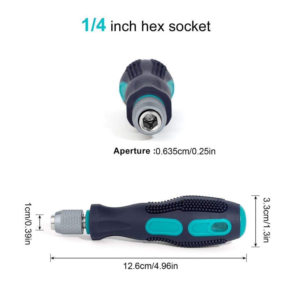 Рукоятка для бит отвертки Быстросъемная Нескользящая Шестигранная Рукоятка отвертки 1/4 дюйма Двойной шариковый быстросъемный патрон для отвертки Инструменты