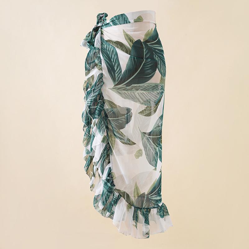 Пляжная накидка из шифона с принтом тай-дай: Купальник в евро-американском стиле, юбка и блузка