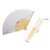 40-1Pcs Portable White Wedding Hand Fans Bamboo Foldable Paper Fan Party Wedding Supplies Gift Decoration For Guest Wedding Fan
