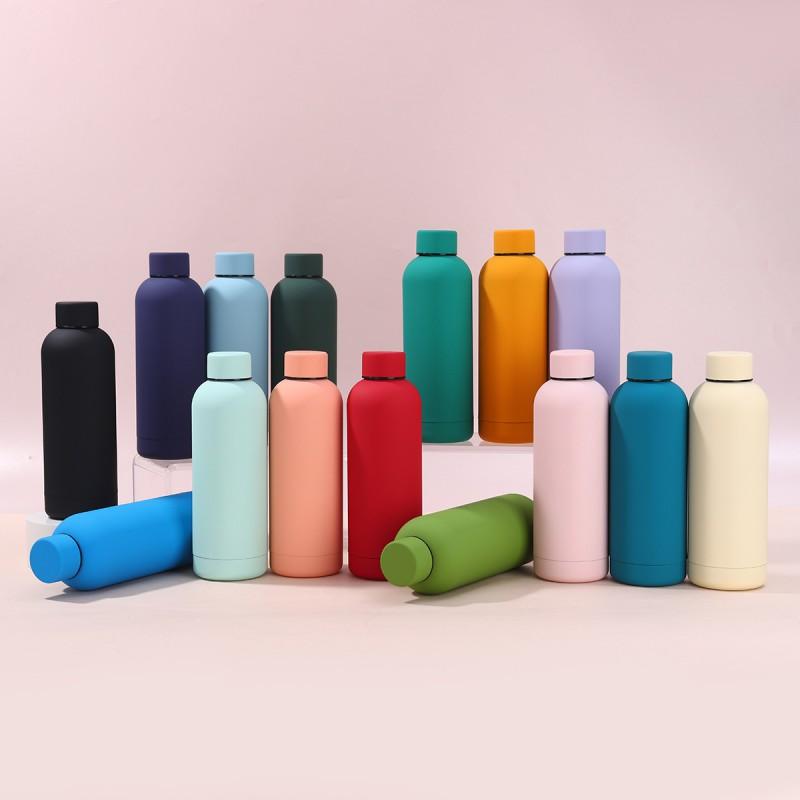 304 Stainless Steel Vacuum Insulated Water Bottle Students Portable Sports Flask Hiking 500ml 750ml