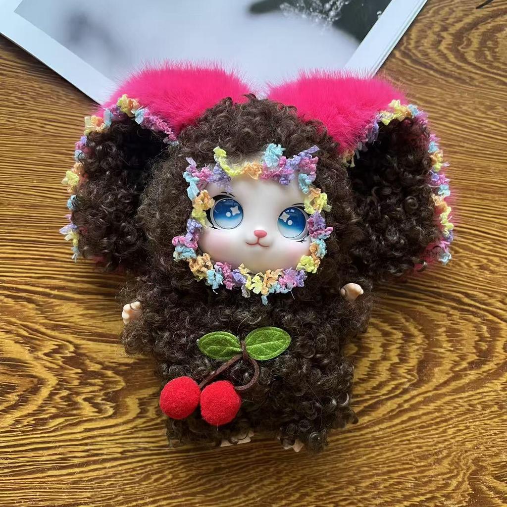 Handmade Curly Long-Eared Plush Doll Car Ornament Toy Gift