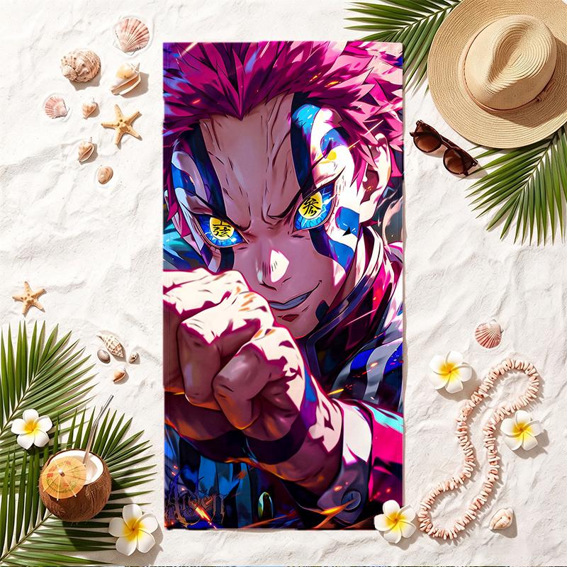 Demon Slayer Soft Beach Towel Stylish Beach Pool Towel for Summer Seaside Vacation Travel