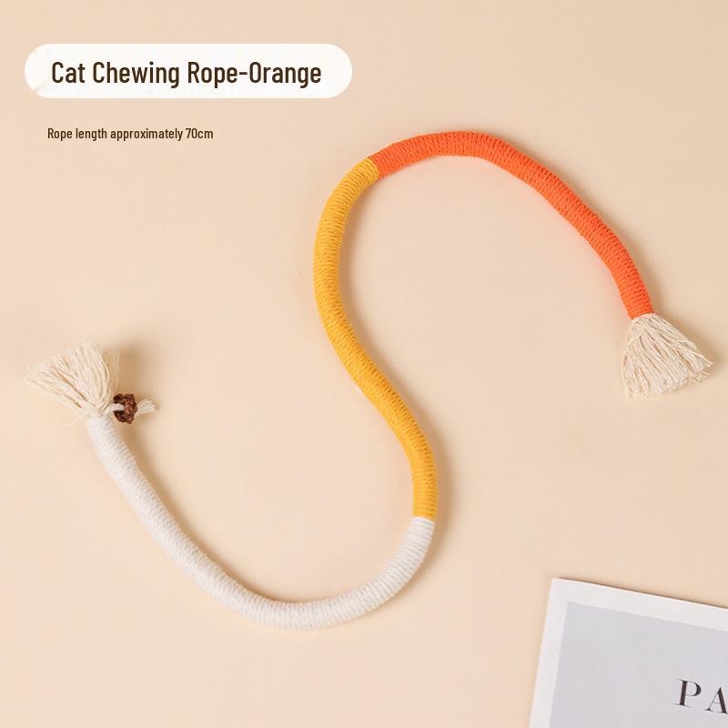 Boredom Relief Cat Toy: Interactive Catnip Teaser Stick with Wear-Resistant Rope for Young Cats