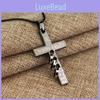 Note Death Anime Necklace With Cross Pendant On Leather Cord For Fans And Gift