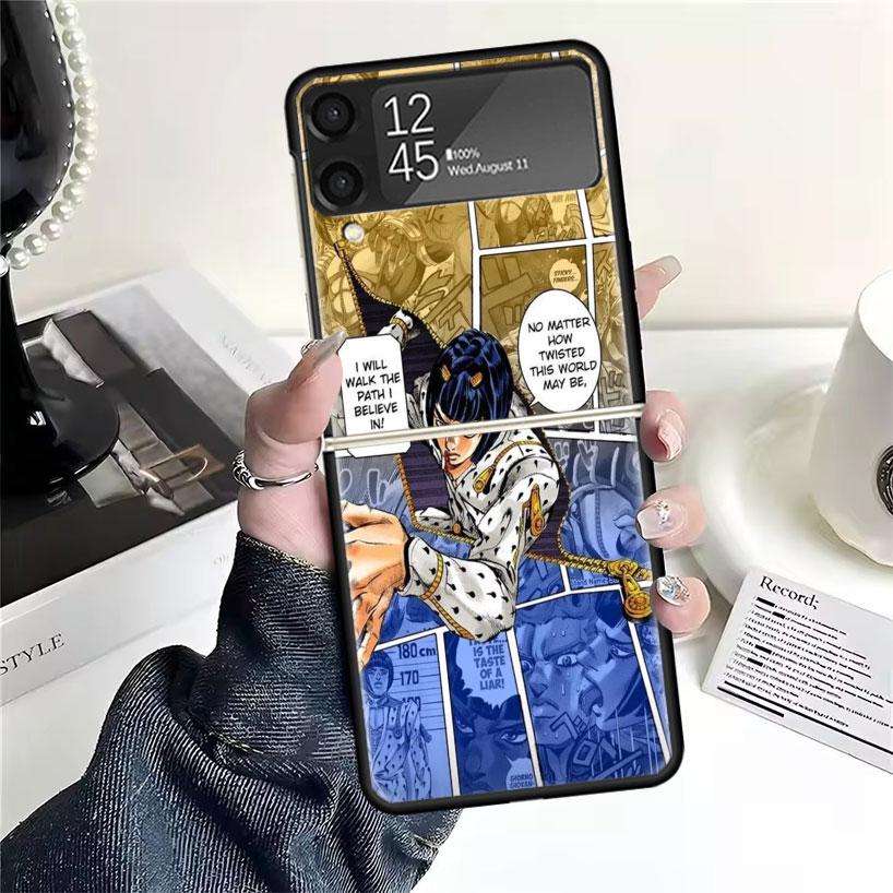 Приключения ДжоДжо Бруно Буччеллати Чехлы Для Samsung Galaxy Z Flip 4 5 6 7 3 Z Flip7 Flip6 Flip4 Flip5 Flip3 5G Жесткий Ударопрочный Забавный