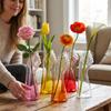 Handmade Hydroponic Glass Vase Transparent Flower Arrangement Vase Flower Holder  Living Room