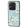 For Xiaomi Redmi Note 14 5G Case Floral Pattern TPU+Tempered Glass Protective Phone Cover