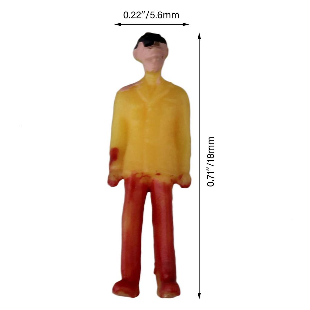 Mxfans 1000 Pieces Scale Mixed Miniatures Model Figures Multicolor for Miniature and Building Models 1100 Pre-painted Scenes, Railways,