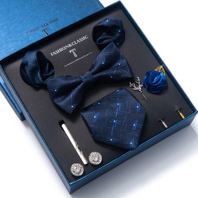 Men'S Tie Bow Tie Square Towel 8-Piece Gift Box Set Boyfriend Tie Gift