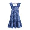 2025 Spring Women's European Style Square Neck Casual Jacquard Dress