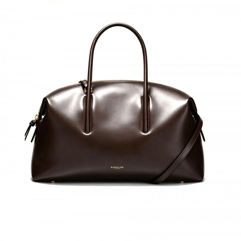Bowling Tote Bag Large Capacity PU Leather Handbag Commute