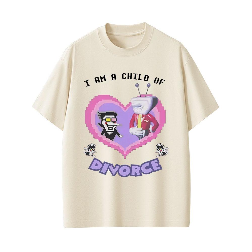 Game Deltarune Spamton and Tenna I Am Child of Divorce Funny Meme Tshirts Men Women Casual Cotton Vintage Shortsleeved Top