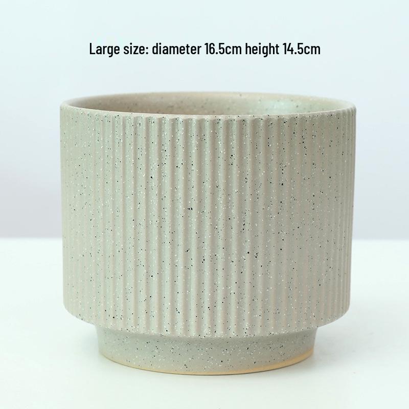 Керамический горшок для орхидей - Белая легкая роскошь, Минималистичный скандинавский дизайн для гостиной