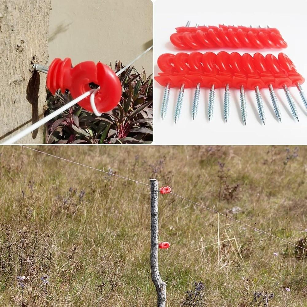50Pcs Screw In Design Fence Insulator Rainproof Screw In Insulator Timber Post