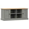 VIGO Shoe Bench Gray 106 x 35 x 45 cm Solid Pine Wood
