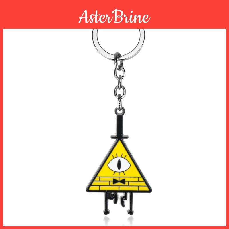 Gravity Falls Bill Alloy Jewelry With Geometric Design And Snake Chain For Cosplay And Gift Ideas