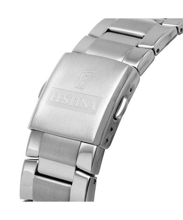 FESTINA Chrono Sport Кварцевые мужские часы из нержавеющей стали с серебряным циферблатом F20463-1 100M