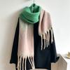NEW Luxury Brand Women Simple Solid Cashmere Scarf Fashion Universal Winter Warm Shawl Pashmina Tassel Blanket Scarves