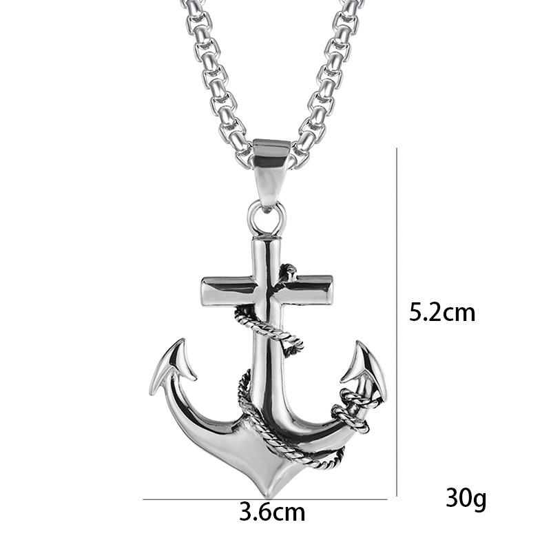 Прыгучий Характер Мужская Подвеска Ожерелье Хип-Хоп Якорь Титановая Сталь Подвеска Свитер Цепочка Женские Модные Аксессуары Украшение