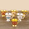 Zinc Alloy Metal Wine Drinking Cup Vintage Goblet for Picnics Bar and Home Use with Inlay 50mm Mouth 54mm Height 30mm Bottom