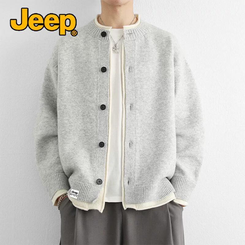 Jeep Мужской минималистичный вязаный кардиган в японском стиле