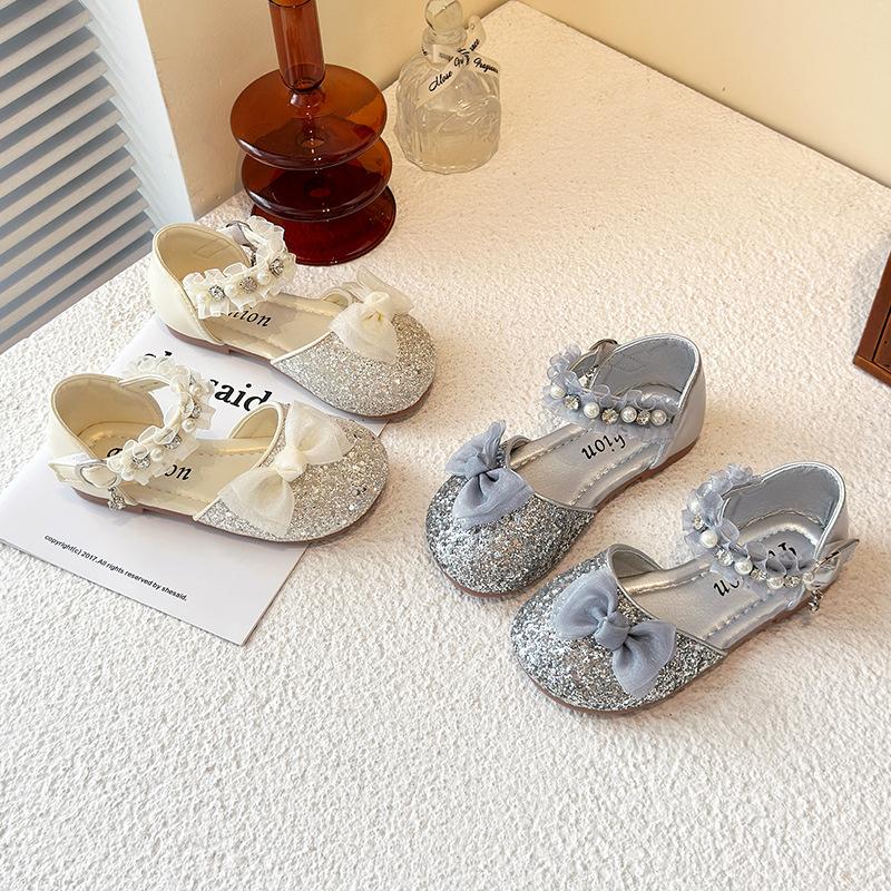Children's Crystal Shoes Girls Princess Shoes Soft Sole Performance Shoes Evening Dress Small Leather Shoes