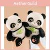 Очаровательная 30см 40см 50см Милая плюшевая игрушка Панда, держащая бамбук, Мягкое чучело животного, Подарок