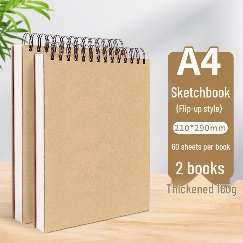 A4 Hardcover Spiral Sketchbook for Art Students & Children, A3/A4/8K Drawing Pad