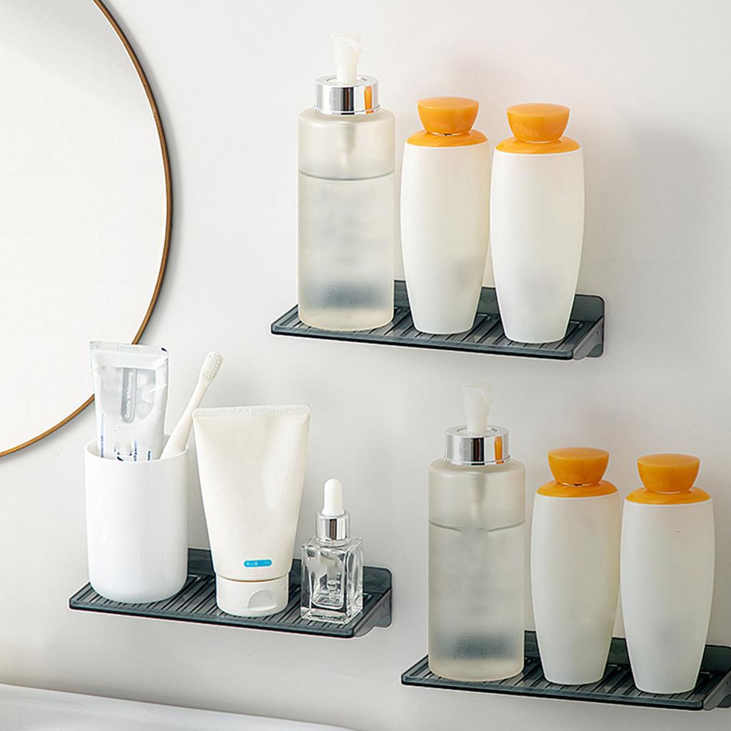 Перфорированная бесплатная полка для хранения в ванной, органайзер для косметики, без дырокола, для кухни, ванной, душевой контейнер, стойка