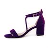 Women Sandals Fashion Sexy 5cm Low Heels Velvet Stripe Ankle Strap Sandals Office Pumps Thick High Heels Red Wedding Shoes Shoe