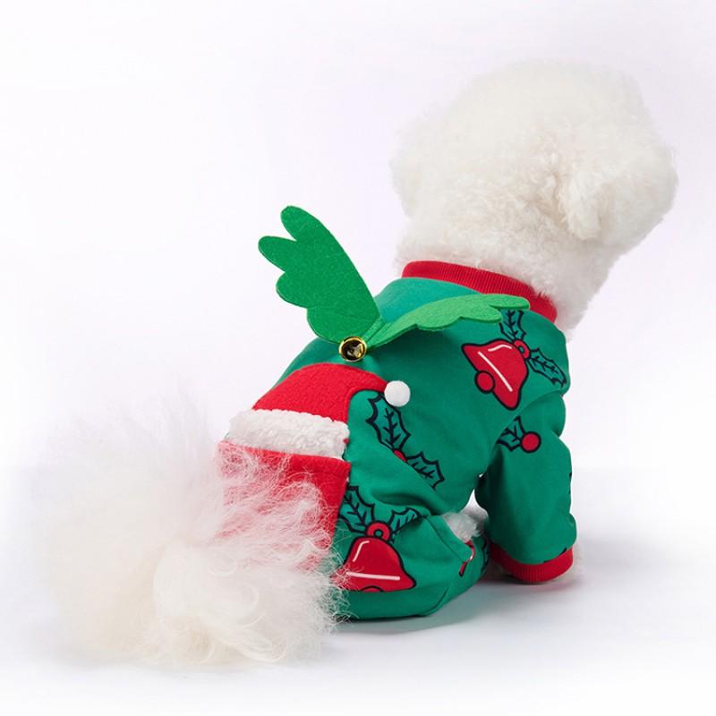 Pet Dog Costume Winter Holiday Christmas Halloween Wing Decorated Two-Legged Outfit In Multiple Themed Styles