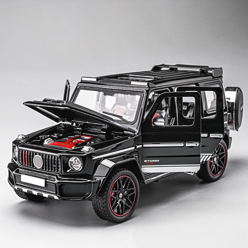 1:24 Металлическая литая модель автомобиля Mercedes Benz G800 Звук и свет Высокая симуляция Домашние модные украшения Коллекция Хобби Подарок