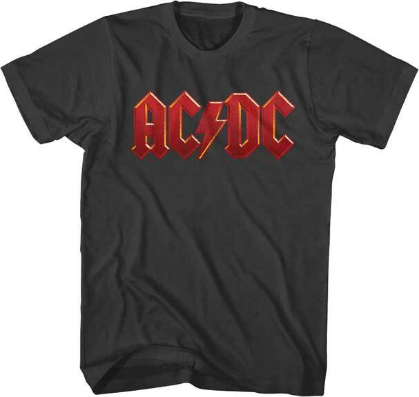 ACDC Красный Логотип Названия Группы Мужская Футболка Унисекс Футболка