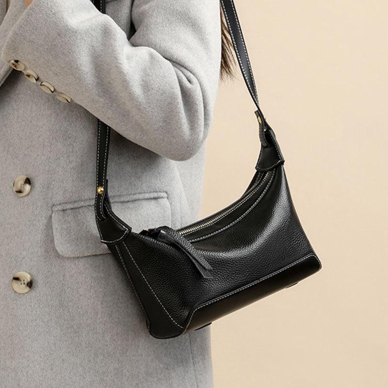 Весенние новые женские сумки-мессенджеры из высококачественной ПУ кожи первого слоя, женская сумка через плечо в стиле ретро, женская сумка-слинг, модная популярная сумка-пельмень
