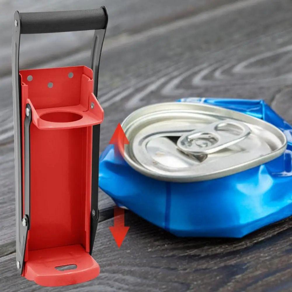 Wall Mounted Bottles Recycling Tool Built-in Bottle Opener Can Pressing Machine Kitchen Storage