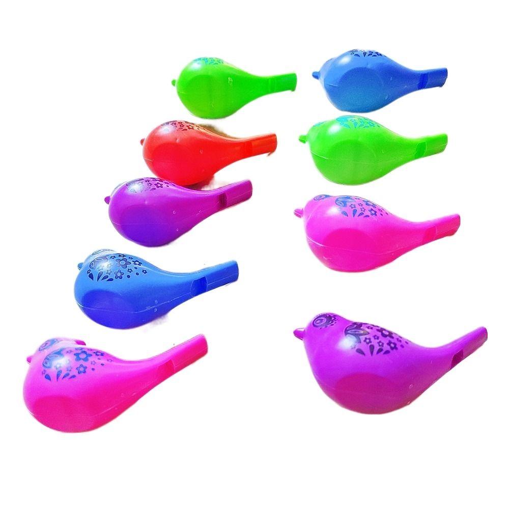 5PCS Drawing Water Bird Whistle Colored Musical Toy Party Whistles For Girls Boys