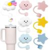 Cartoon Star Cloud Dustproof Straw Cap and Plug for Stanley - 10mm Labeling