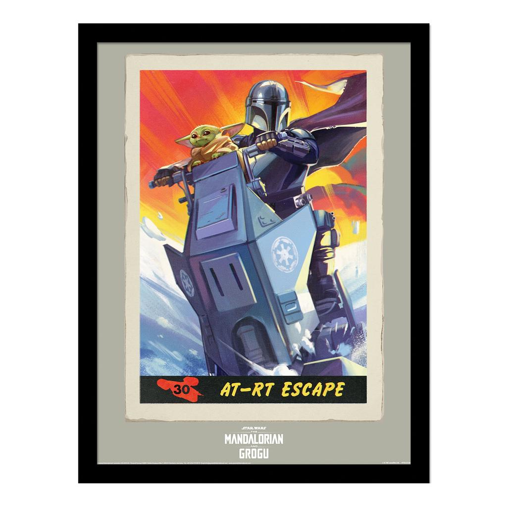Star Wars: The Mandalorian AT-RT Escape Framed Poster