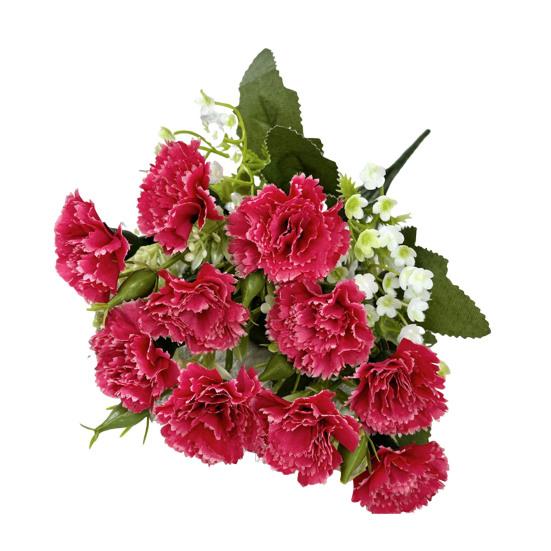 Искусственный цветок гвоздики со стеблем, центральная часть домашнего офиса, стол 10, свадебный искусственный цветок