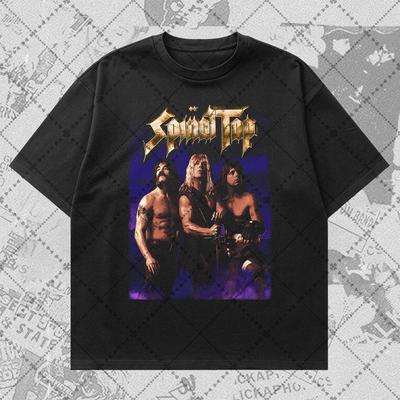 Футболка с логотипом американской комедийной хэви-метал группы Spinal Tap 80-х