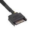 CRJ 15-Pin Male SATA to 1/2 Fan Sleeved Power Adapter Cable 3 Pin/4 Pin Laptop Motherboard CPU Fan Extension Cable