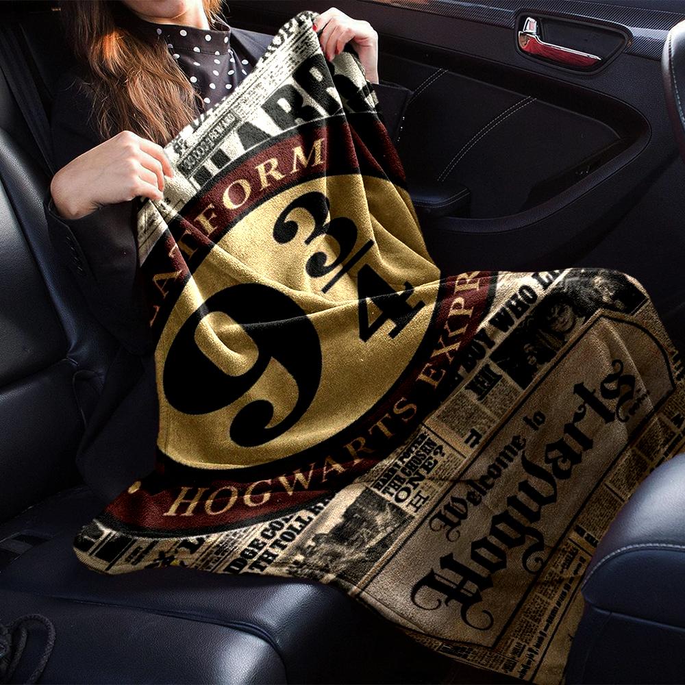 Harry Potter Theme Printed Blanket - Perfect for Couch, Bed, Travel & Outdoor Use | Machine Washable, Cozy & Durable.