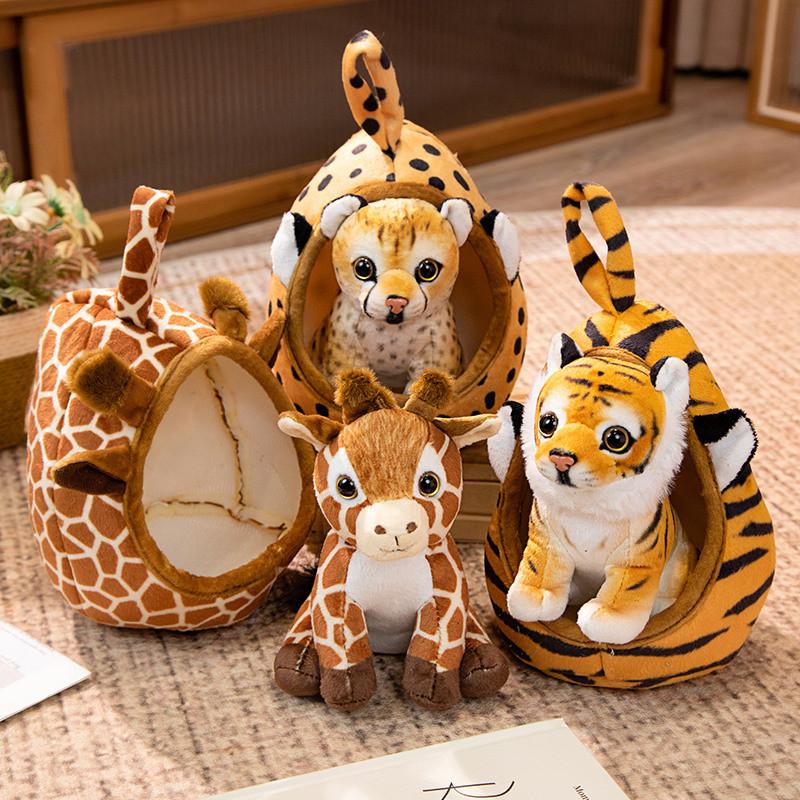 Simulation Tiger Little Pet Plush Stuffed Toy Pp Cotton Fill Kids Room Decor
