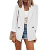 Women's Casual Long Sleeve Lapel Button Slim Work Office Blazer Jacket