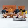 Sleeping Haikyuu Mini Figures Japan Anime Figurine Cute Hinata Shoyo Tobio Kageyama Doll Model Toy Collectibe Table Ornaments