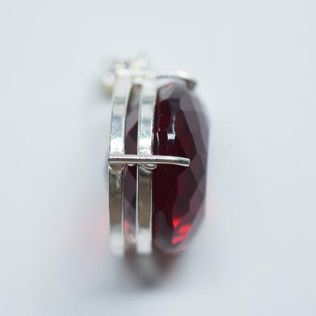 Натуральный бразильский красный топаз 925 стерлинговое серебро кулон 74 карата проверенные драгоценные камни my-372-k