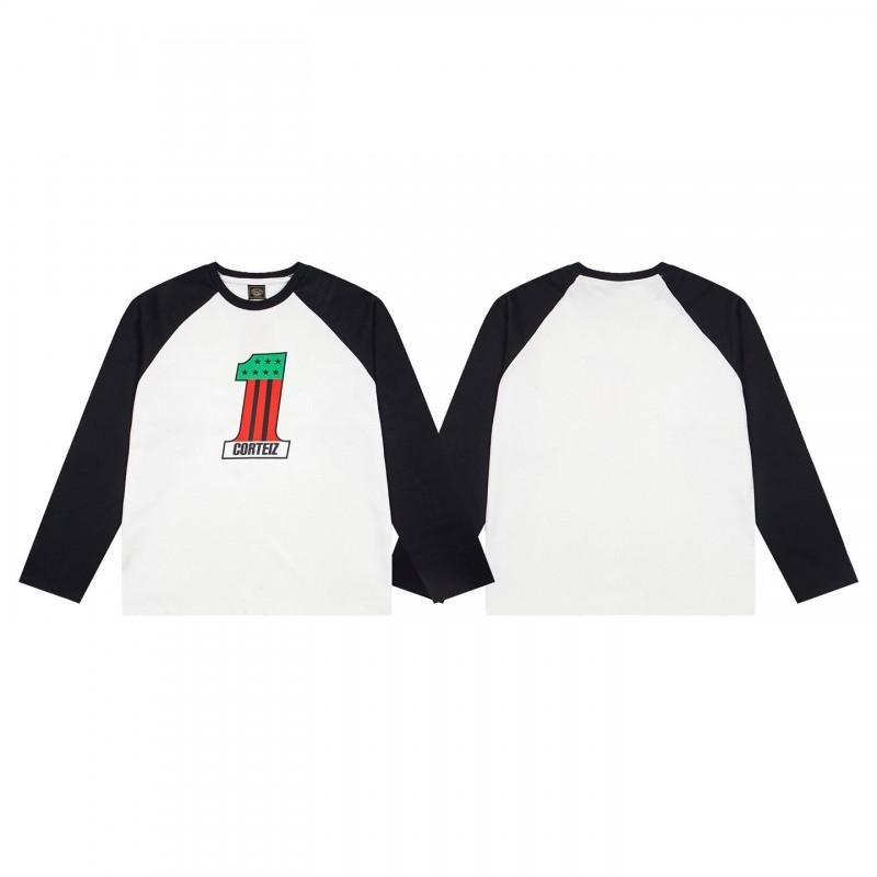 Corteiz Streetwear T-Shirt Men Women Loose Fit Cotton Printed Casual Long Sleeve Top